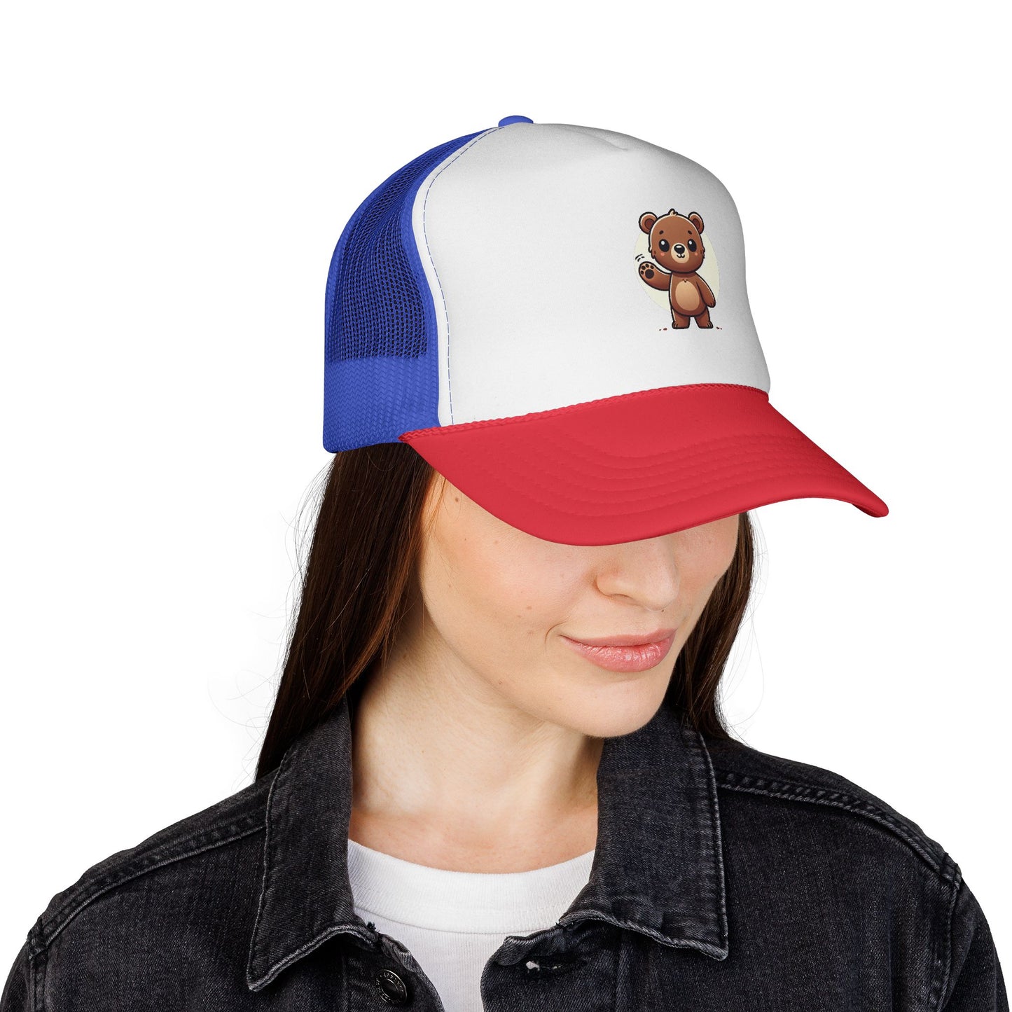 Cute Bear Trucker Cap | Fun Baseball Hat for Kids, Birthday Gift, Outdoor Activities, Farmhouse Decor, Summer Accessory