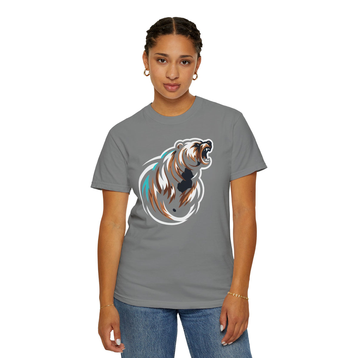 Garment-Dyed T-Shirt with Bear Design - Casual Wear, Gift for Nature Lovers, Unique Graphic Tee, Outdoor Adventure Shirt, Eco-Friendly [...]