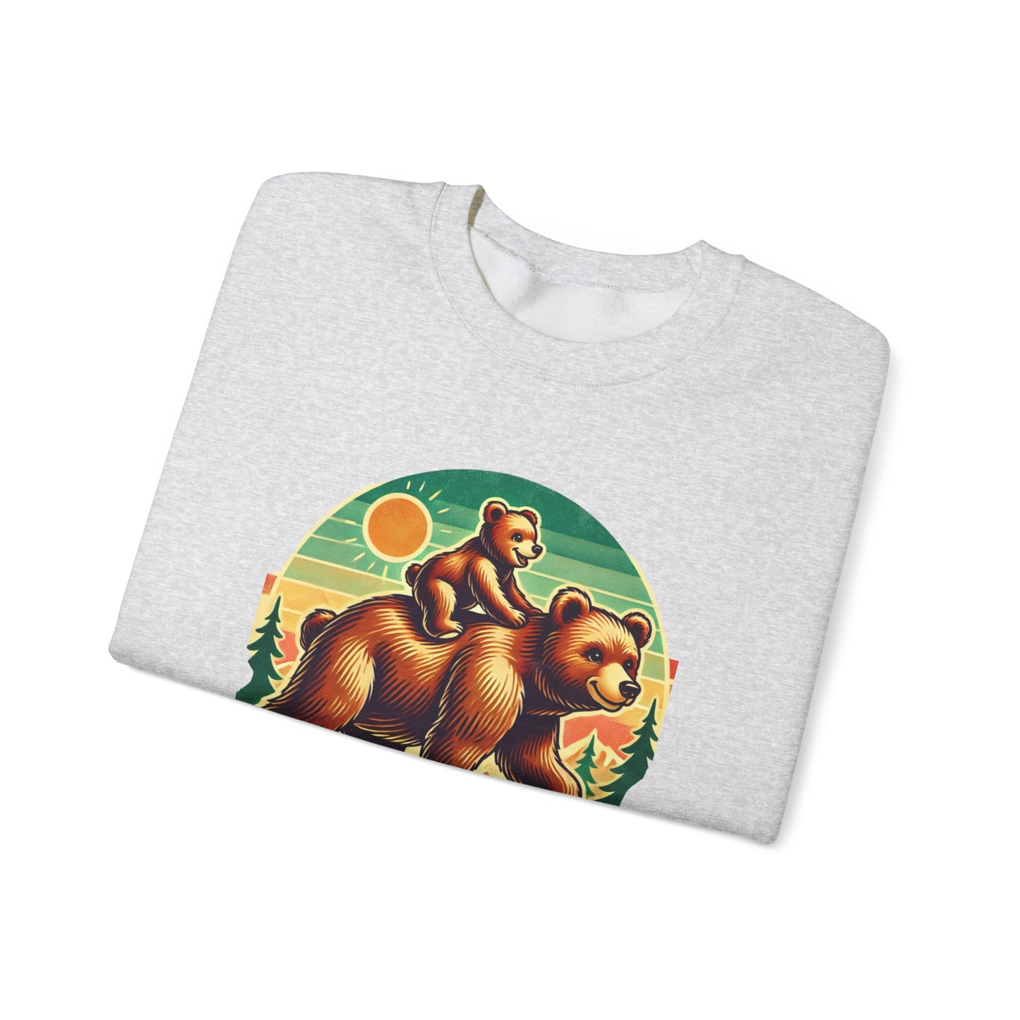 Vintage Bear Crewneck Sweatshirt, Cozy Casual Wear, Perfect Gift for Nature Lovers, Unisex Crew, Fall Fashion, Outdoor Adventures