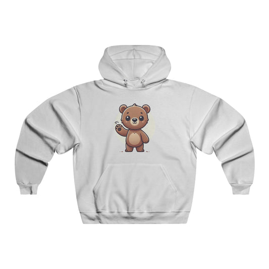 Cute Bear Graphic Hoodie for Men, Cozy Sweatshirt, Bear Lover Gift, Fun Casual Wear, Ideal for Birthdays or Holidays