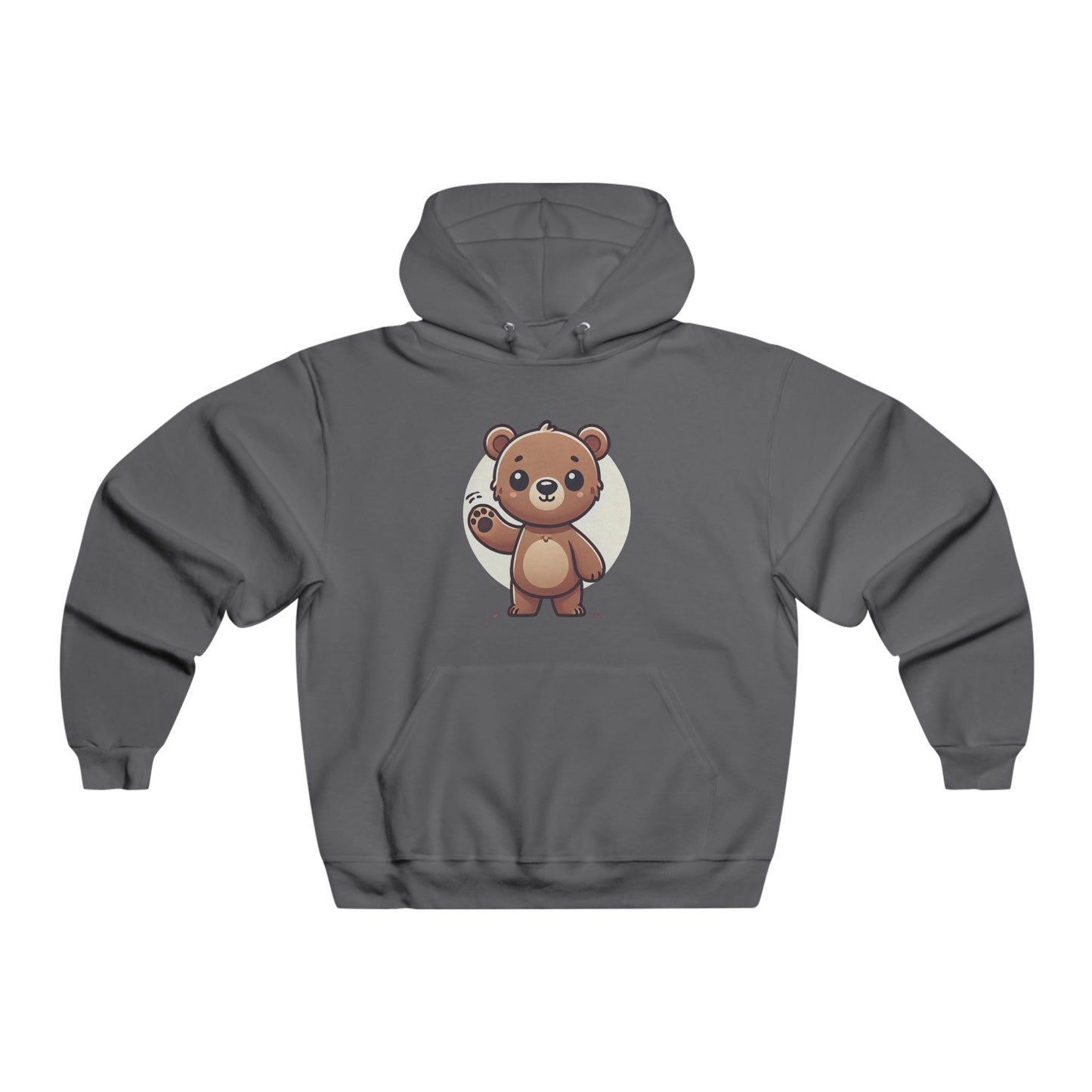 Cute Bear Graphic Hoodie for Men, Cozy Sweatshirt, Bear Lover Gift, Fun Casual Wear, Ideal for Birthdays or Holidays