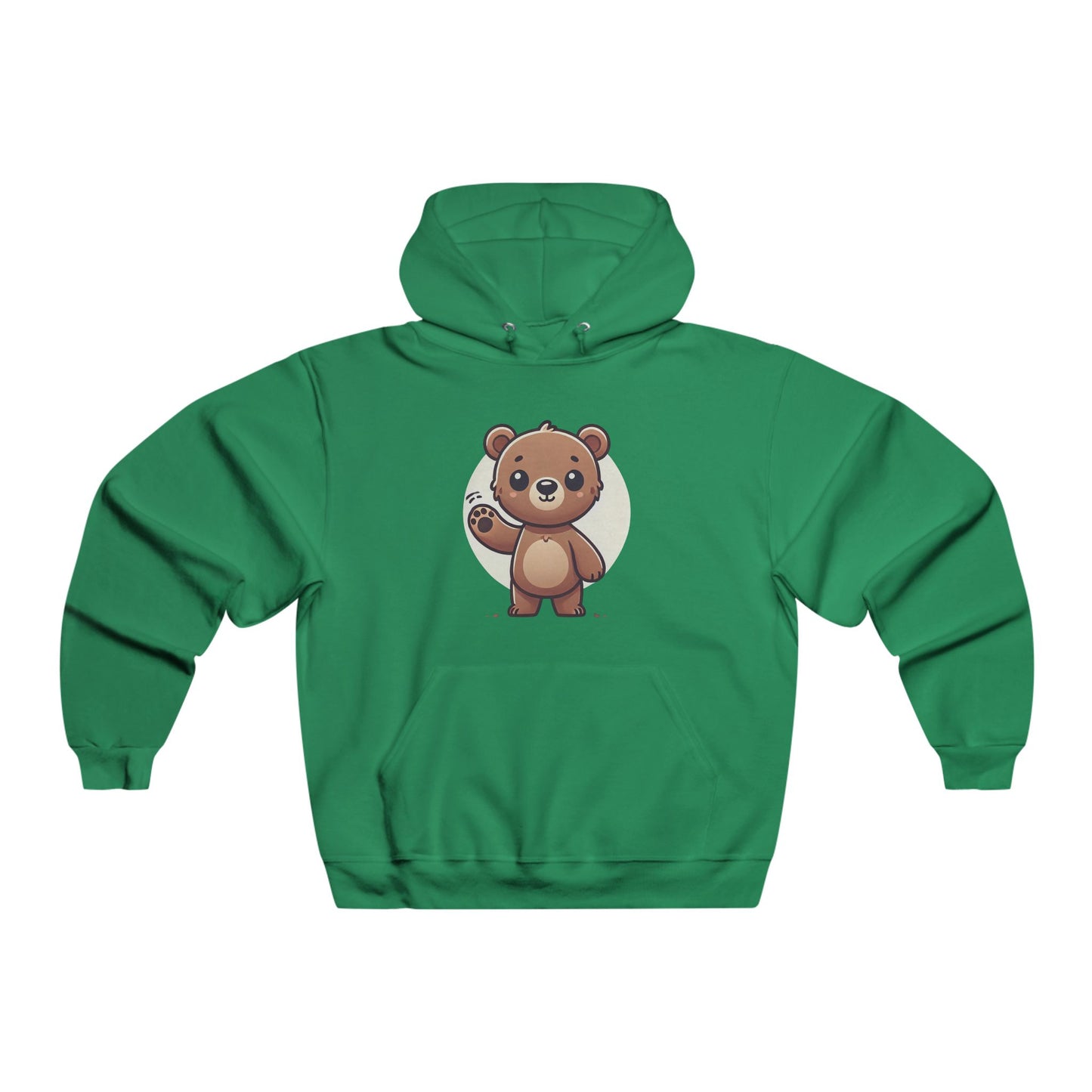 Cute Bear Graphic Hoodie for Men, Cozy Sweatshirt, Bear Lover Gift, Fun Casual Wear, Ideal for Birthdays or Holidays