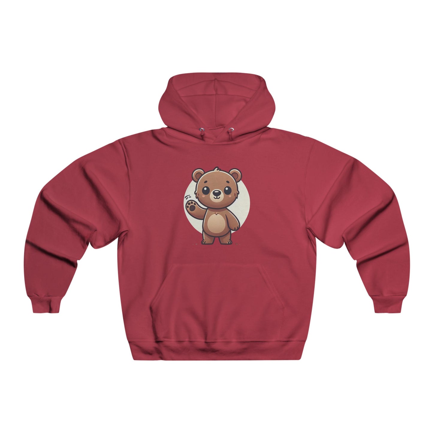 Cute Bear Graphic Hoodie for Men, Cozy Sweatshirt, Bear Lover Gift, Fun Casual Wear, Ideal for Birthdays or Holidays