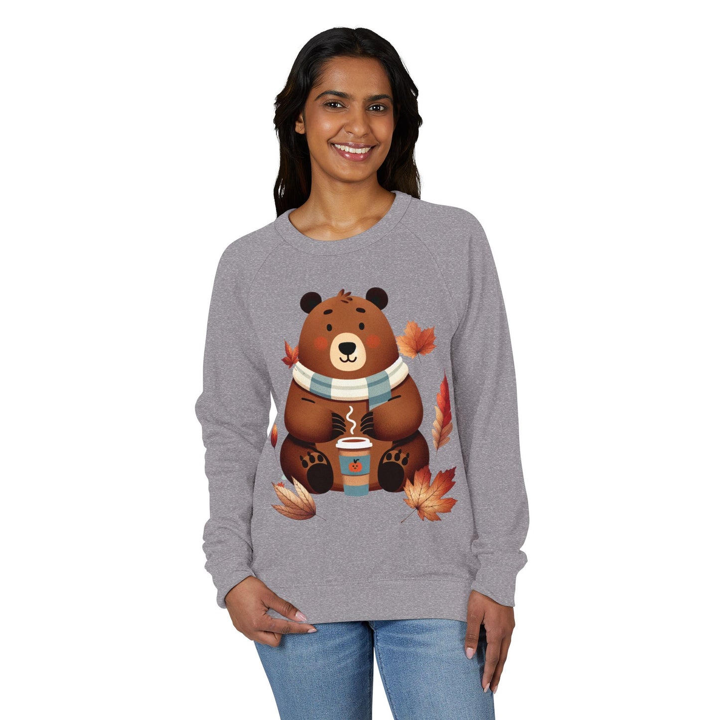 Cozy Bear Crewneck Sweatshirt, Cute Fall Apparel, Unisex Casual Wear, Gift for Animal Lovers, Autumn Outfit