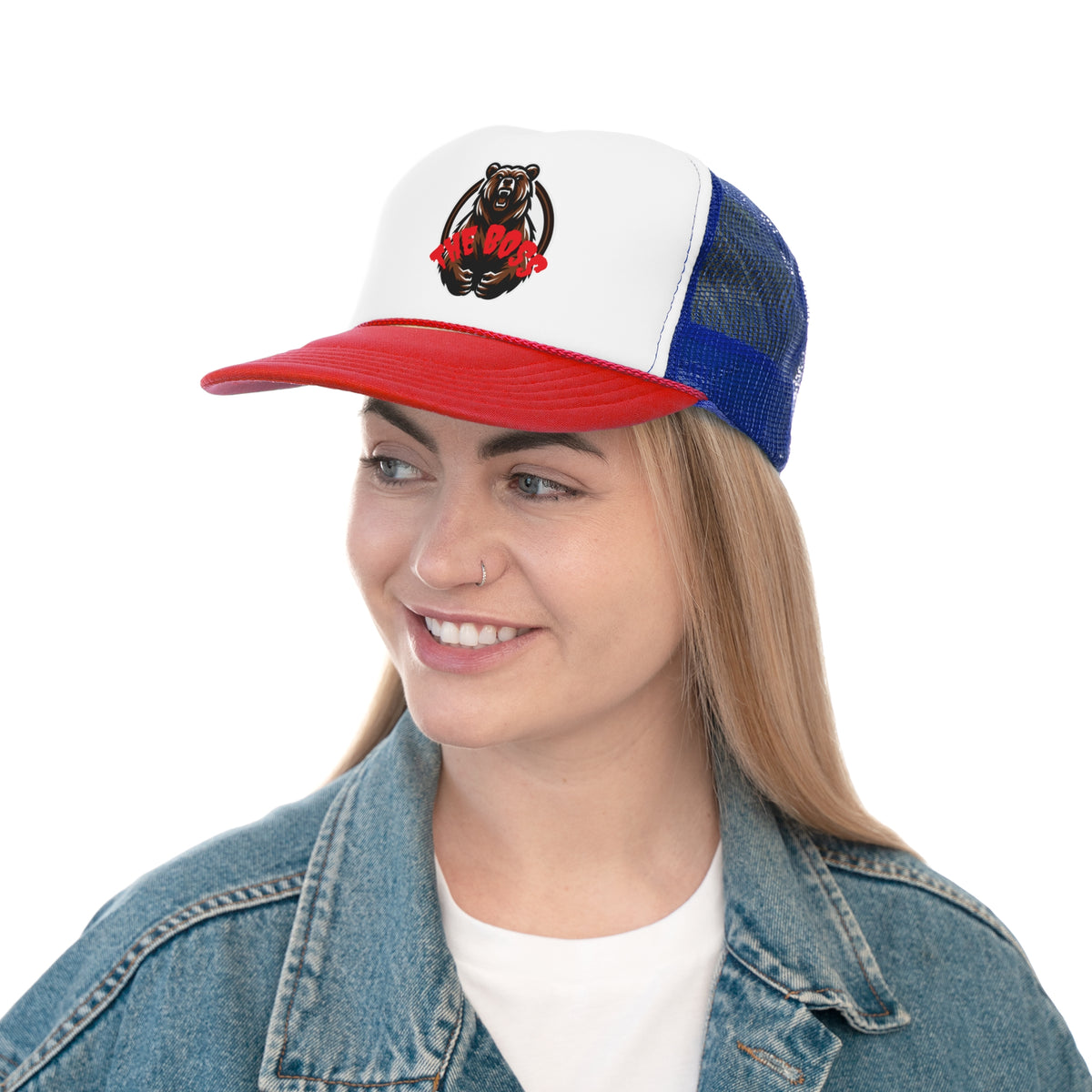 The Boss Bear Trucker Cap - Stylish & Fun Headwear for Leaders