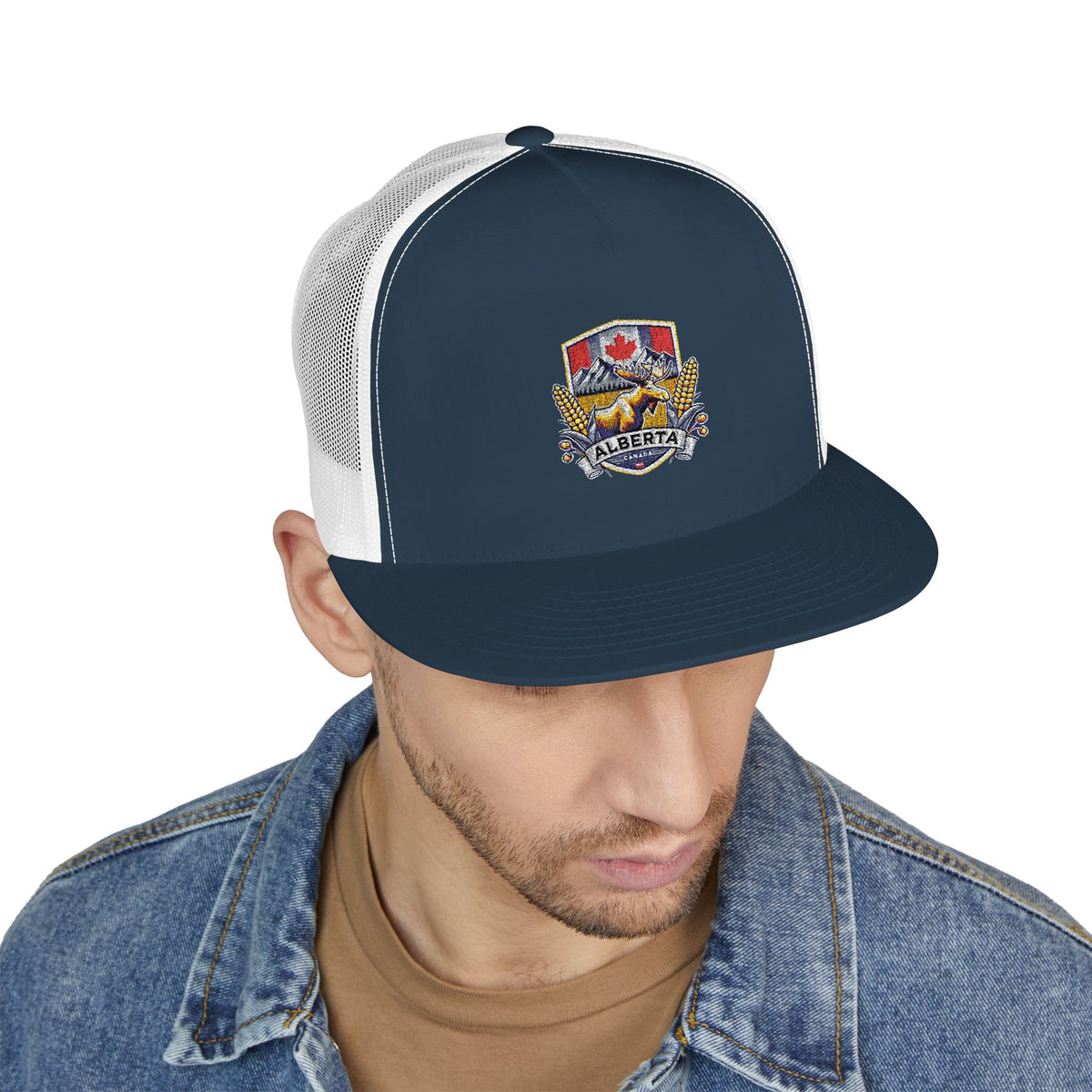 Embroidered 5 Panel Trucker Cap - Stylish, Casual Hat for Outdoor Adventures, Festivals, and Everyday Wear, Gift for Him or Her