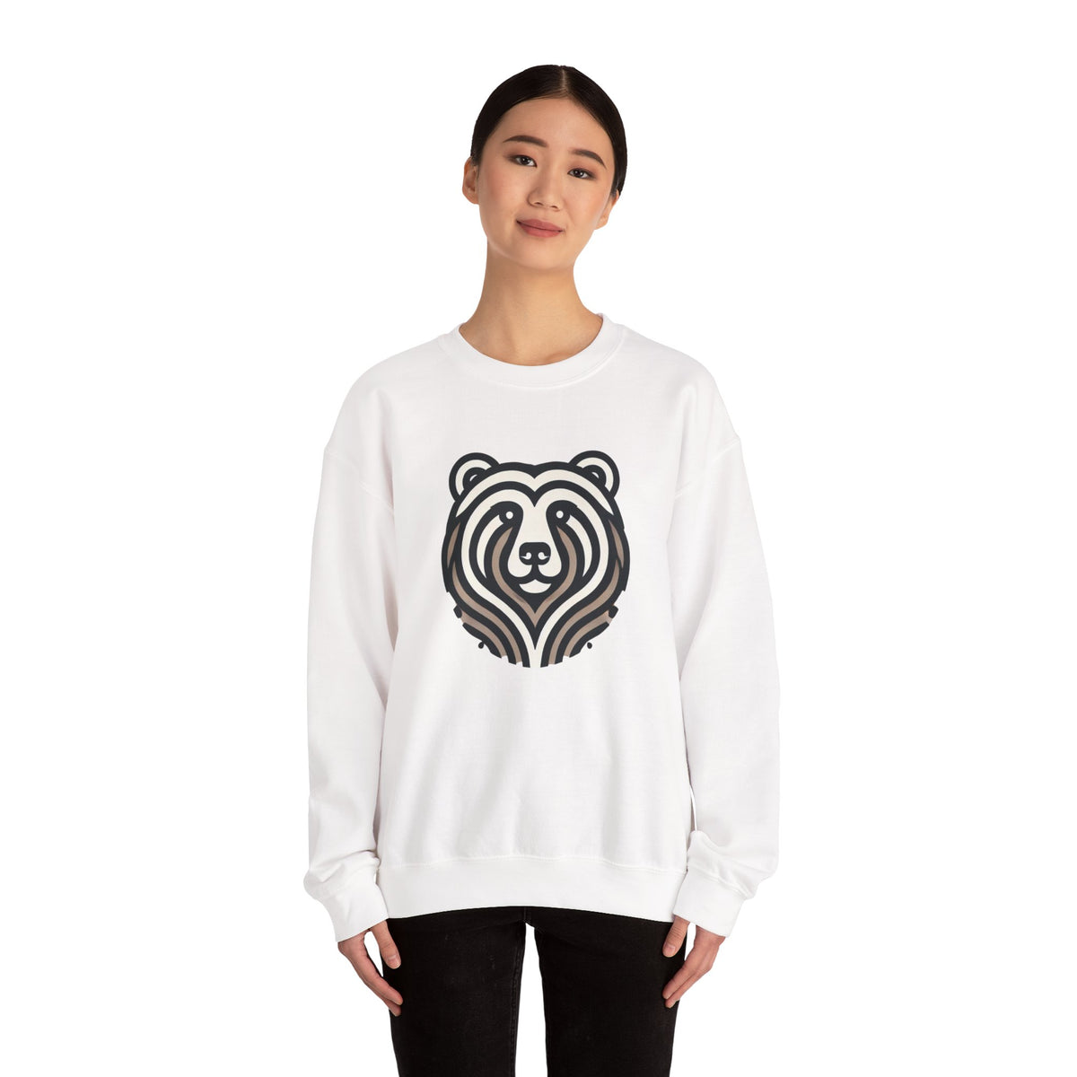 Bear Graphic Crewneck Sweatshirt | Cozy Unisex Pullover for Nature Lovers, Gift for Birthdays, Holidays, and Outdoor Adventures