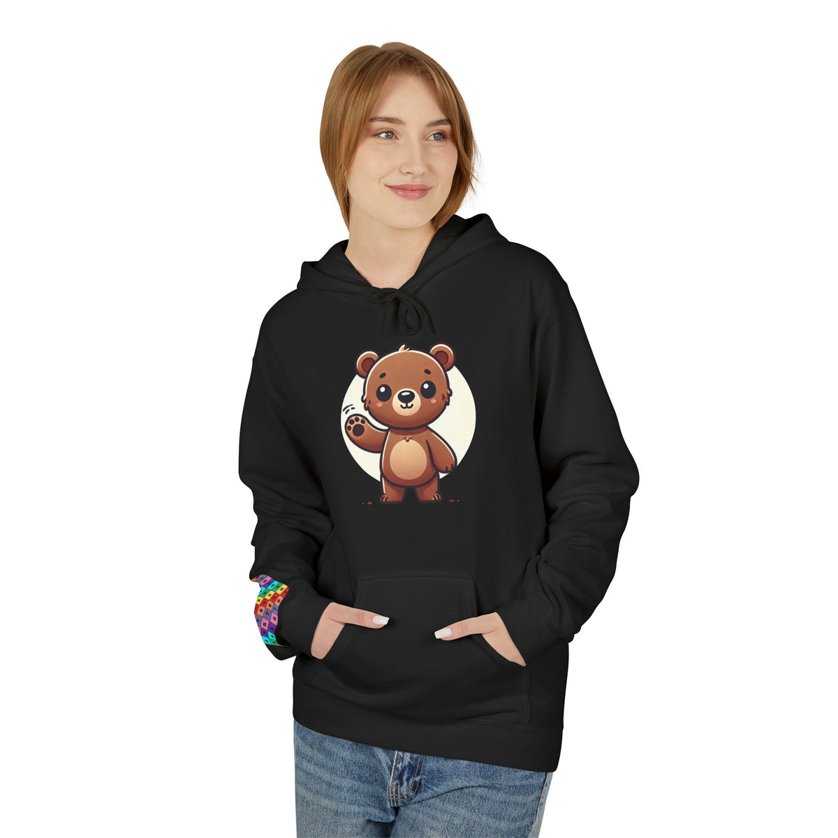 Cute Bear Graphic Hoodie, Cozy Animal Sweatshirt for Kids and Adults, Perfect Gift for Animal Lovers, Birthday, Holidays