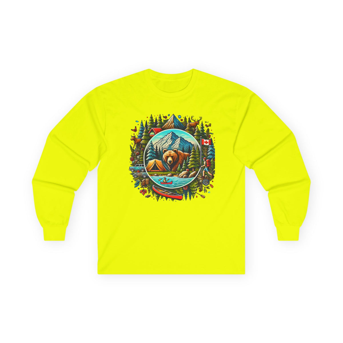 Nature-Inspired Long Sleeve Tee, Outdoor Lover Shirt, Camping Apparel, Gift for Him/Her, Adventure Wear, Eco-Friendly Cotton Shirt