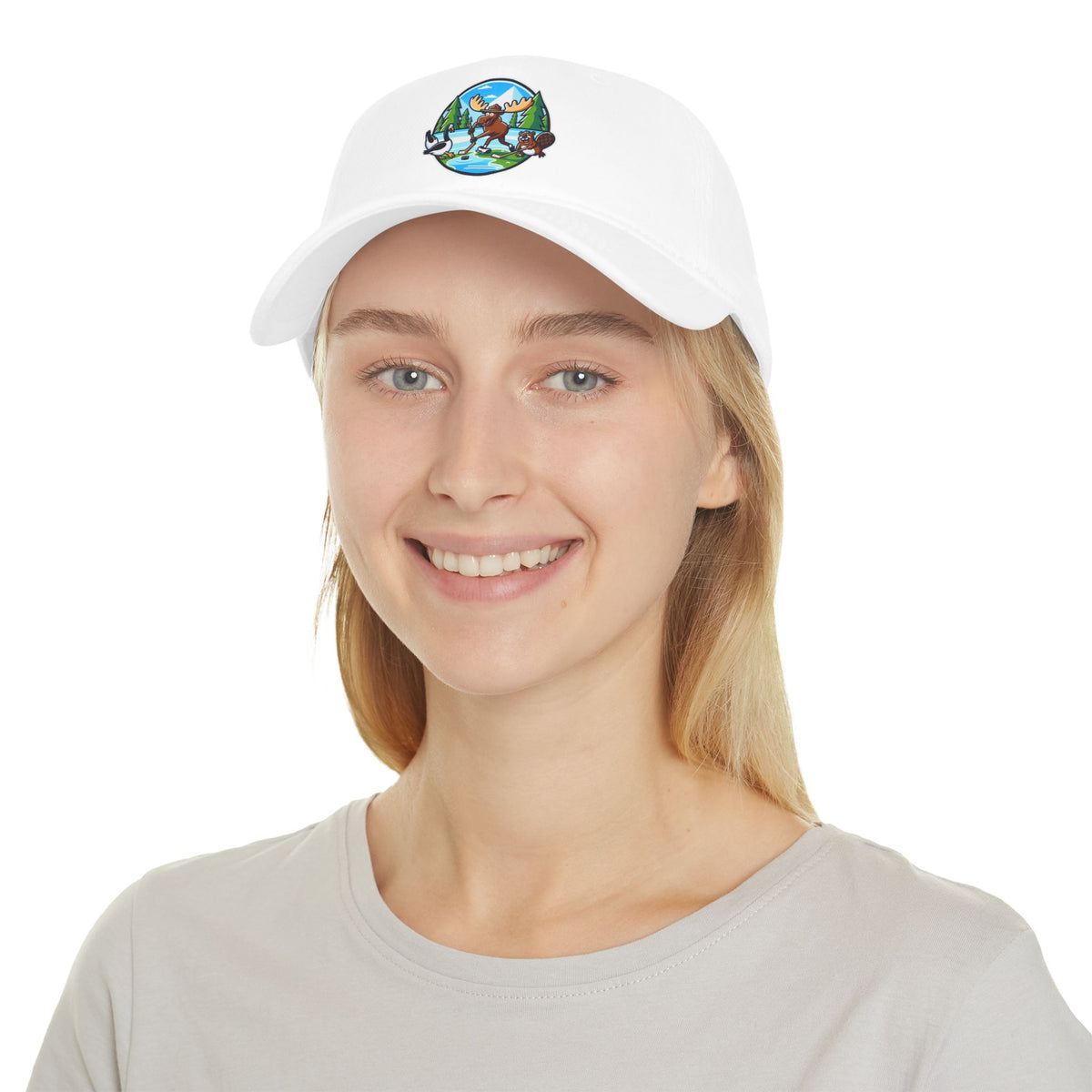 Nature-Inspired Moose Low Profile Baseball Cap