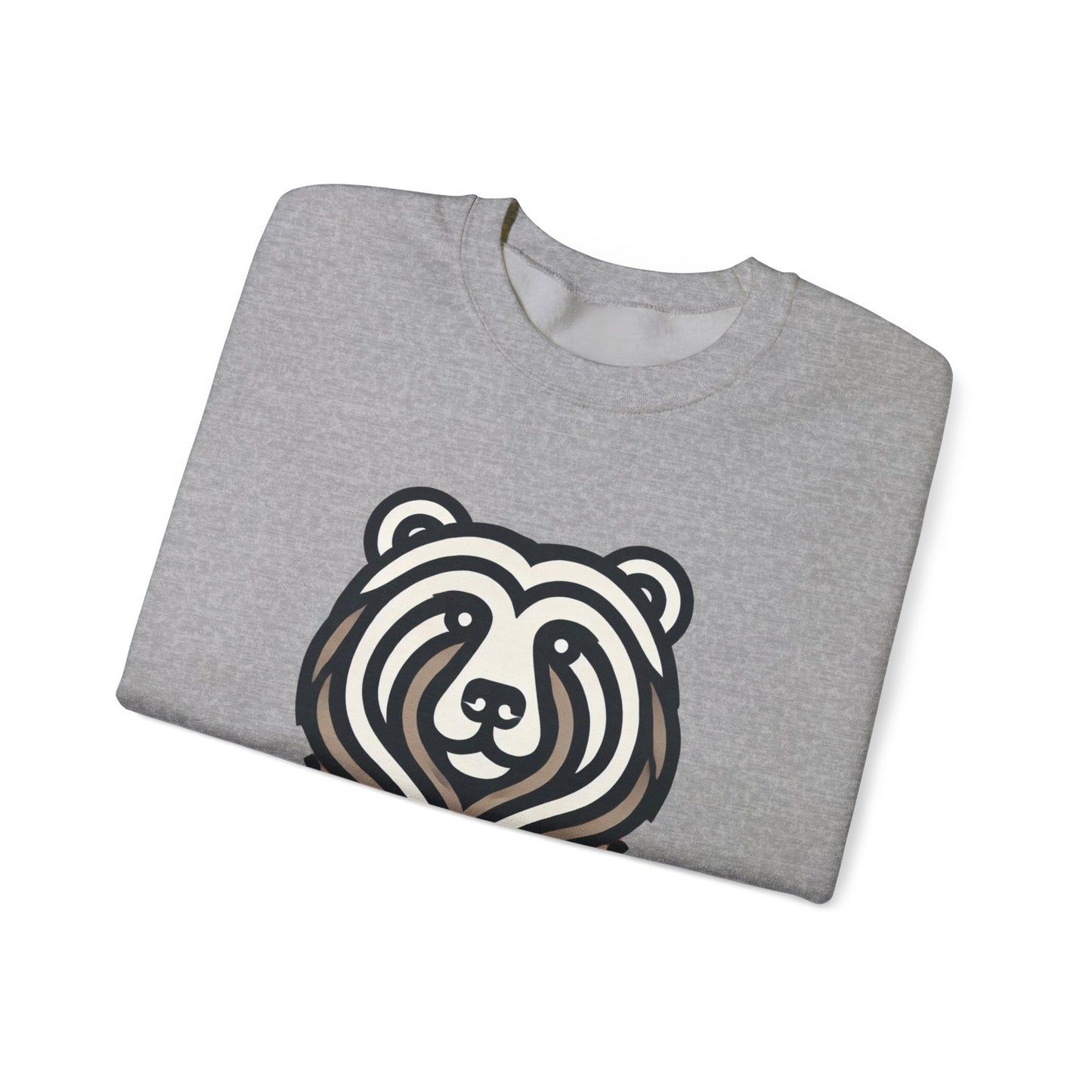 Bear Graphic Crewneck Sweatshirt | Cozy Unisex Pullover for Nature Lovers, Gift for Birthdays, Holidays, and Outdoor Adventures