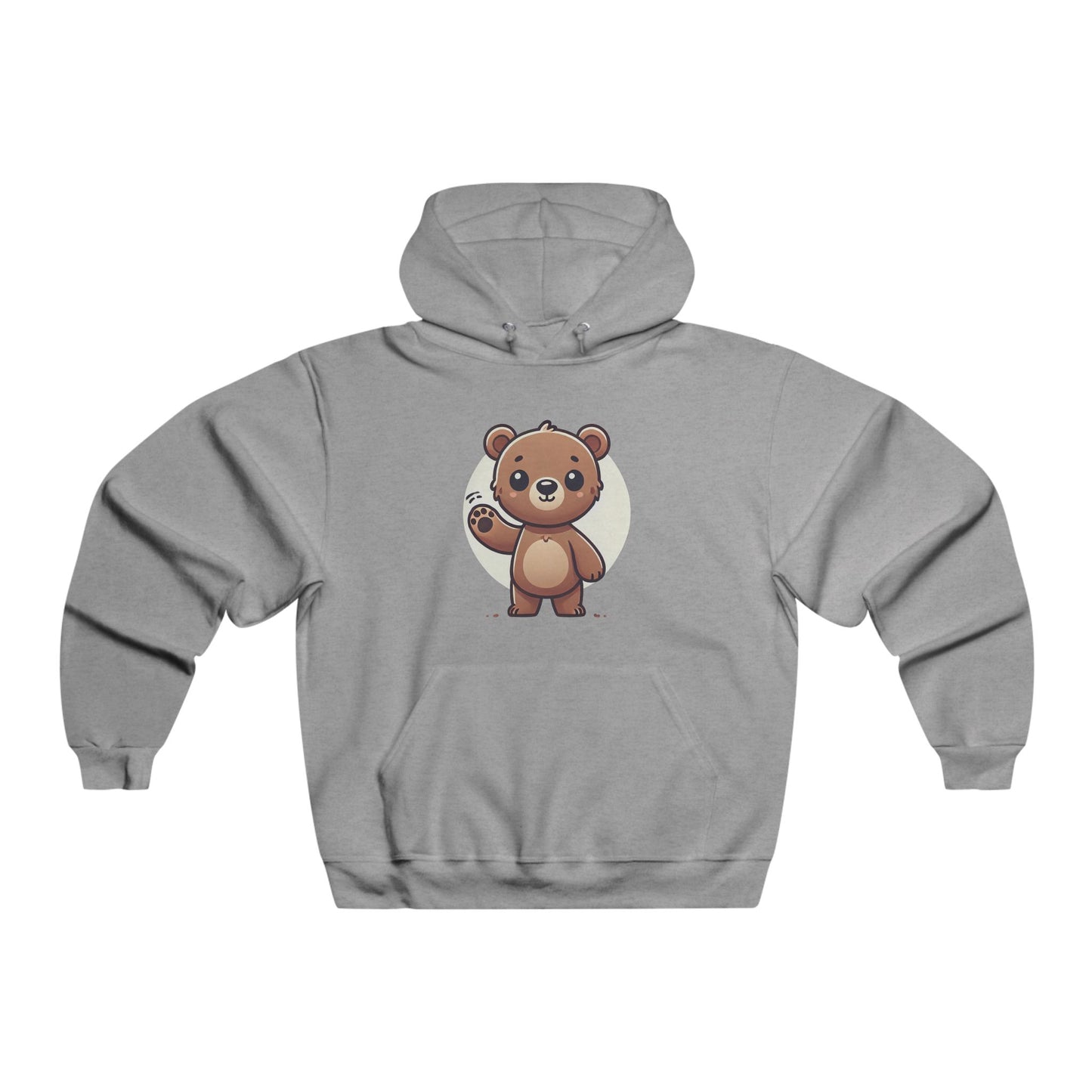 Cute Bear Graphic Hoodie for Men, Cozy Sweatshirt, Bear Lover Gift, Fun Casual Wear, Ideal for Birthdays or Holidays