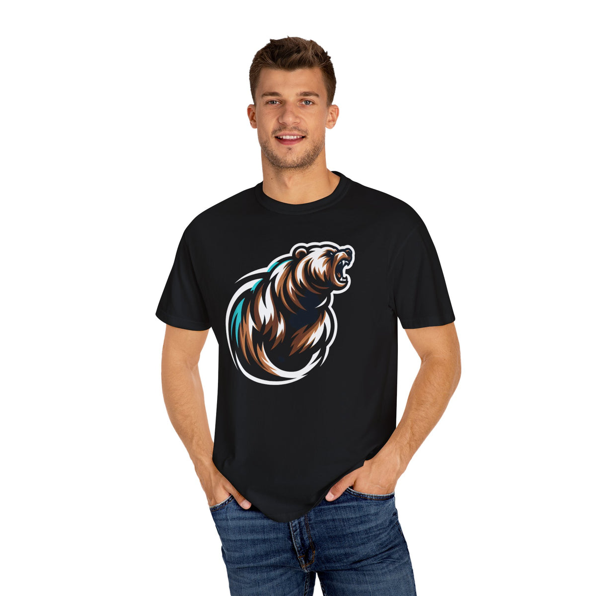 Garment-Dyed T-Shirt with Bear Design - Casual Wear, Gift for Nature Lovers, Unique Graphic Tee, Outdoor Adventure Shirt, Eco-Friendly [...]