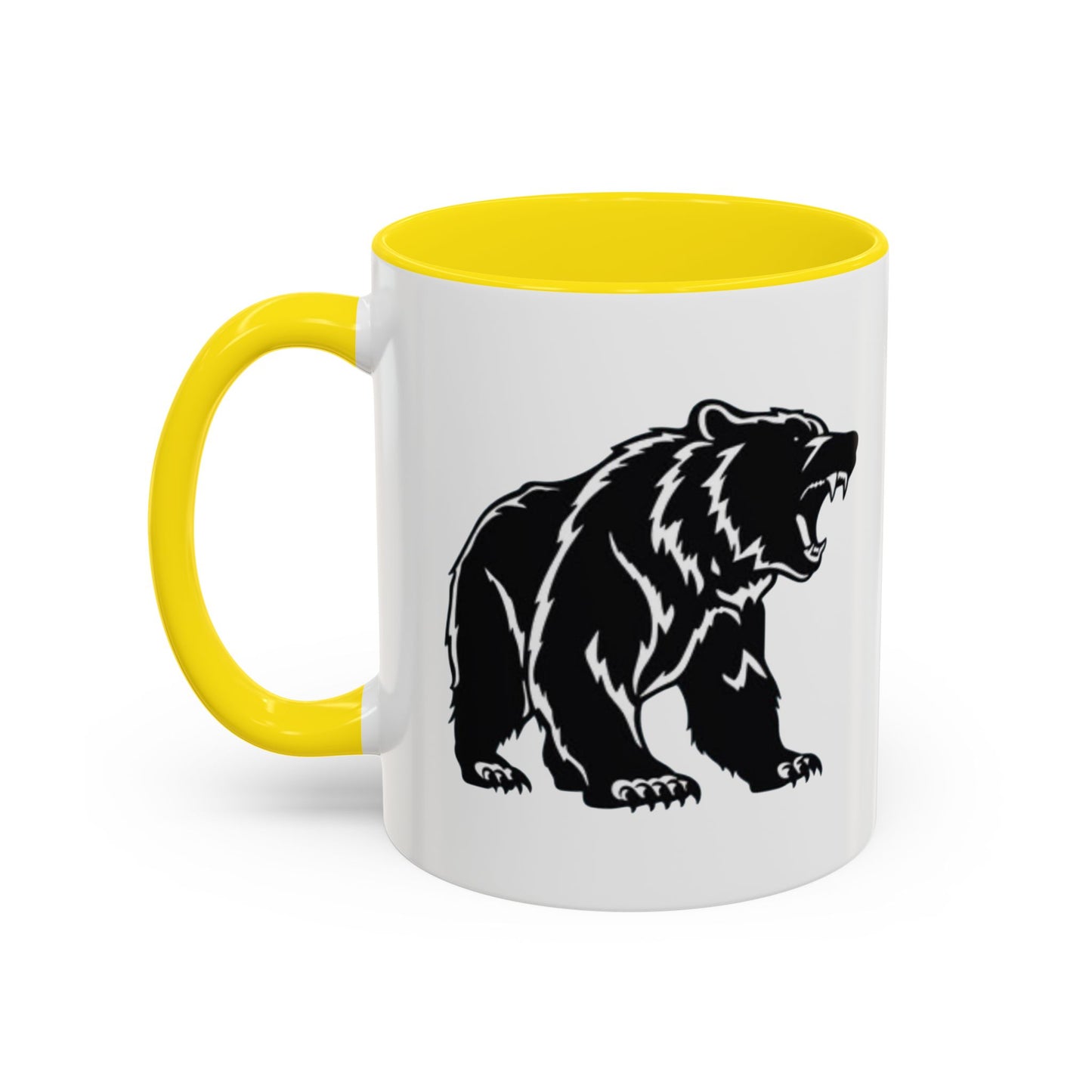 Roaring Bear Accent Coffee Mug - 11oz & 15oz - Perfect Gift for Wildlife Lovers