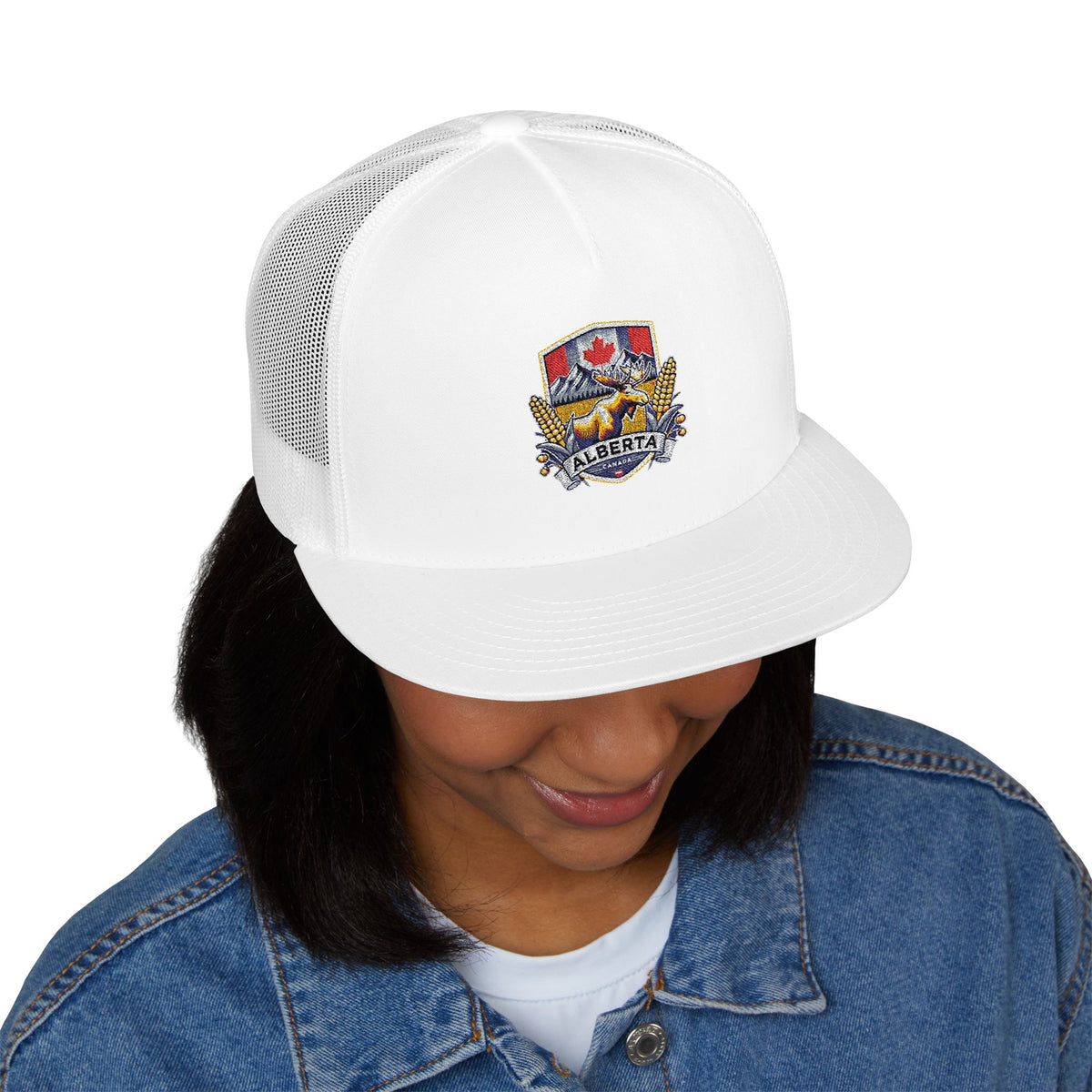 Embroidered 5 Panel Trucker Cap - Stylish, Casual Hat for Outdoor Adventures, Festivals, and Everyday Wear, Gift for Him or Her